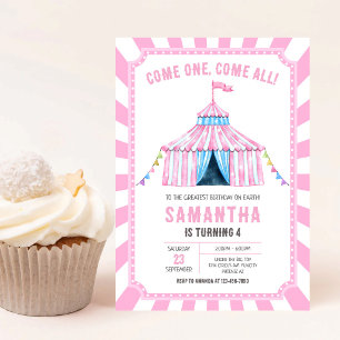 Carnival Circus Birthday Invitation