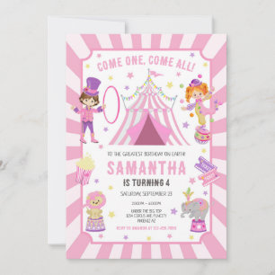 Carnival Circus Birthday Invitation