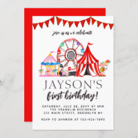 Carnival Circus Fair Ferris Wheel Party Birthday