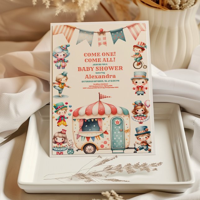 Carnival Circus Festival Baby Shower Invitation (Creator Uploaded)