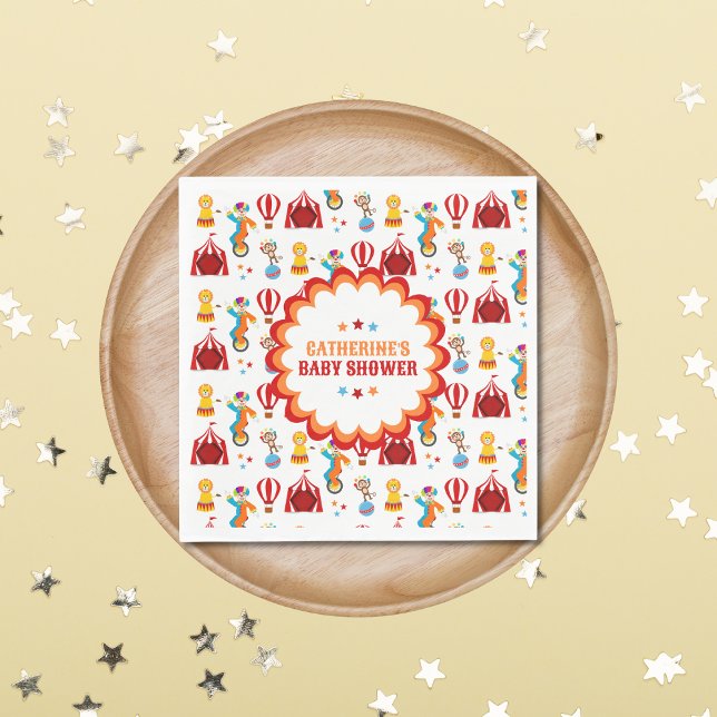 Carnival Circus Festival Baby Shower Napkin (Creator Uploaded)