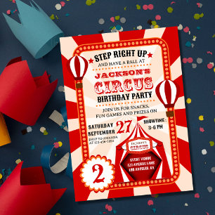 Carnival Circus Festival Kids Birthday Party Invitation