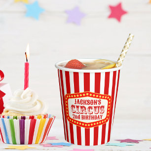 Carnival Circus Festival Kids Birthday Party Paper Cups