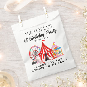 Carnival Circus Festival Show Thank You Birthday Favour Bags