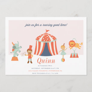 CARNIVAL CIRCUS KIDS BIRTHDAY INVITATION invite