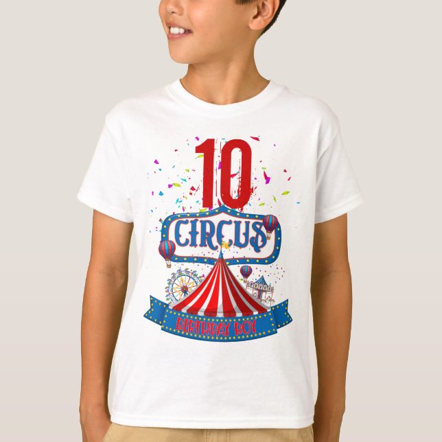 Carnival Circus Party Celebration Age 5 Matching  T-Shirt (Front)