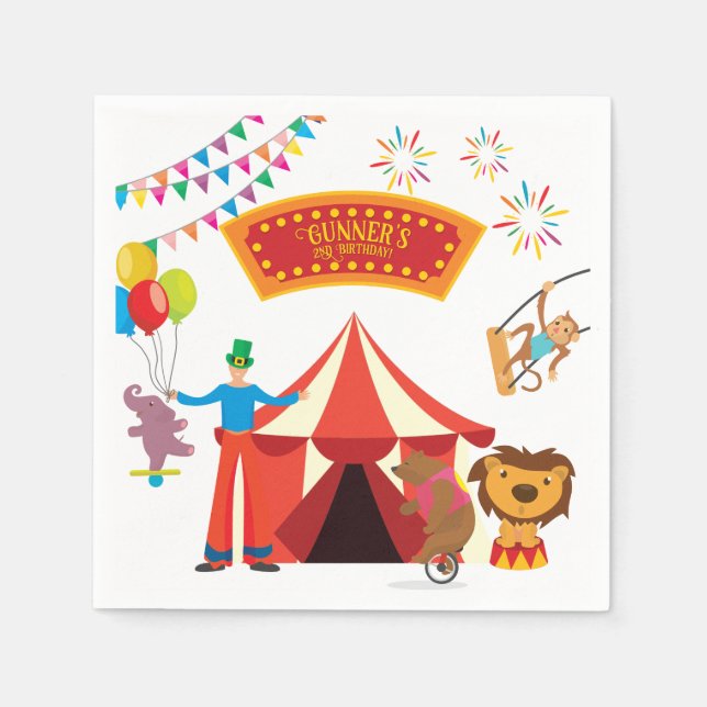 Carnival Circus Party Napkin (Front)