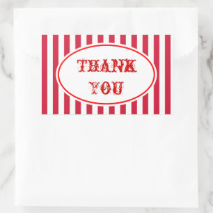 Carnival Circus Party Thank You Stickers