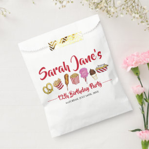 Carnival Circus State Fair Foods Birthday Party Favour Bags