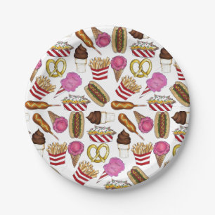 Carnival Circus State Fair Foods Birthday Party Paper Plate