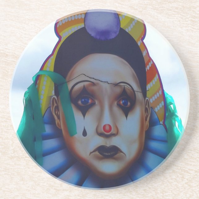 Carnival Clown Design Coaster (Front)