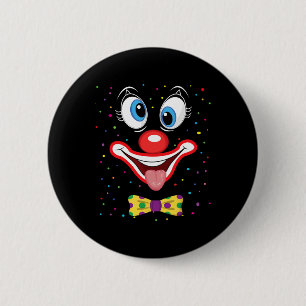 Carnival Clown Face Circus Costume Kids Men Women 6 Cm Round Badge