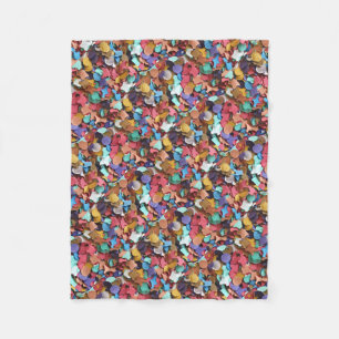 Carnival Confetti Colourful Paper Pieces Party Fun Fleece Blanket