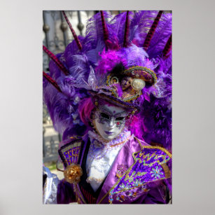 Carnival Costume, Venice Poster