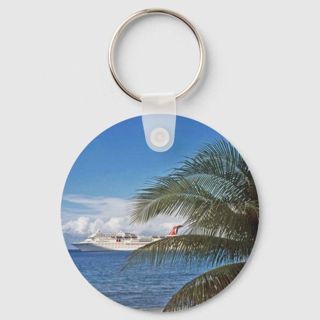 Carnival cruise ship docked at Grand Cayman Island Key Ring (Front)