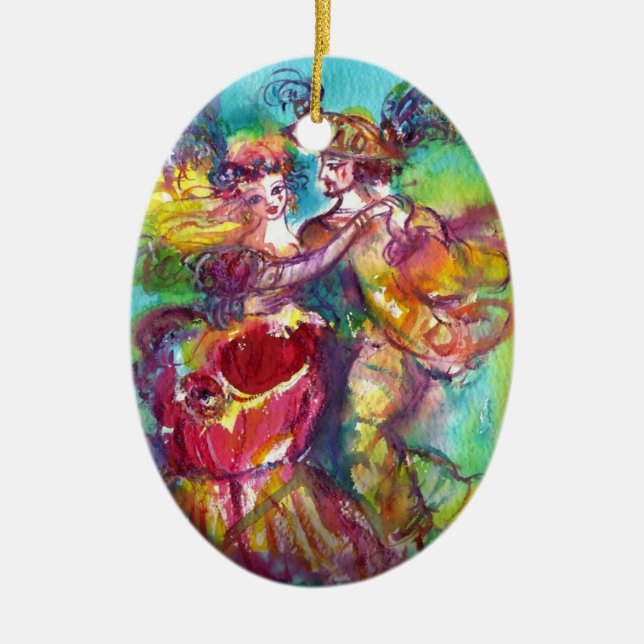 CARNIVAL DANCE CERAMIC TREE DECORATION (Front)