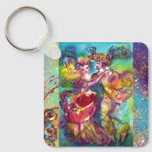 CARNIVAL DANCE Venetian Masquerade Ball Key Ring