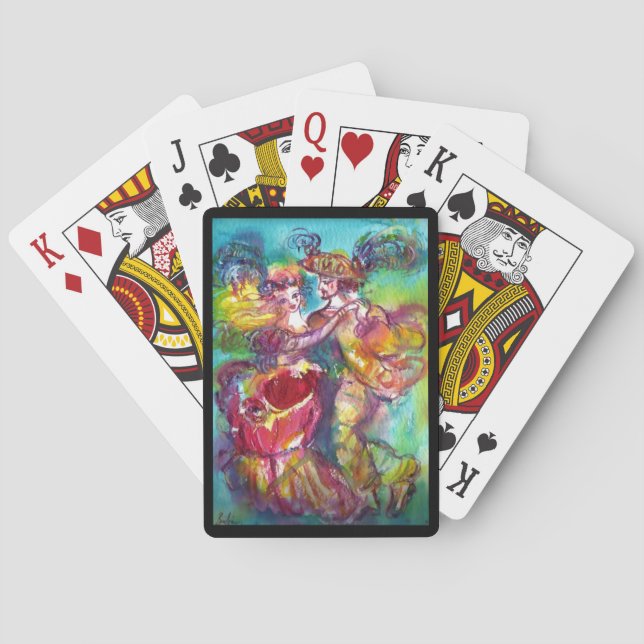 CARNIVAL DANCE Venetian Masquerade Ball Playing Cards (Back)