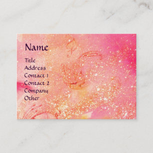 CARNIVAL DANCE / Venetian Masquerade Pink Sparkles Business Card