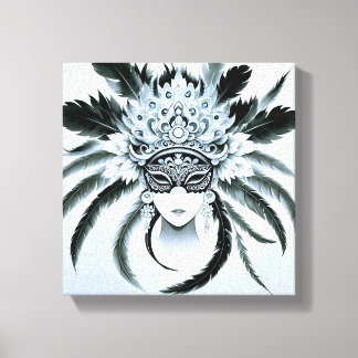 Carnival decoration mask canvas print