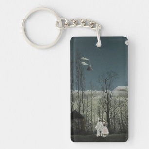Carnival Evening, Henri Rousseau oil painting 1886 Key Ring