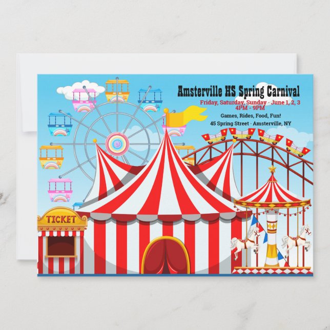 Carnival Fairgrounds Announcement (Front)
