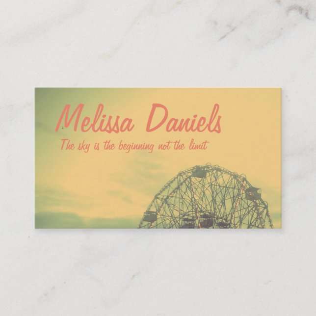 Carnival Ferris Wheel Business Cards (Front)