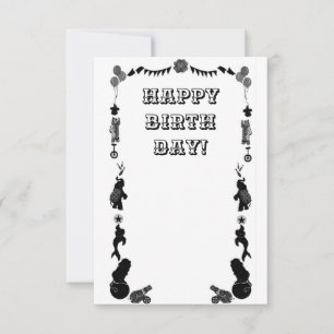 Carnival festival black and white save the date