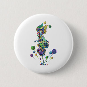 Carnival Festival Theme cute joker Design 6 Cm Round Badge