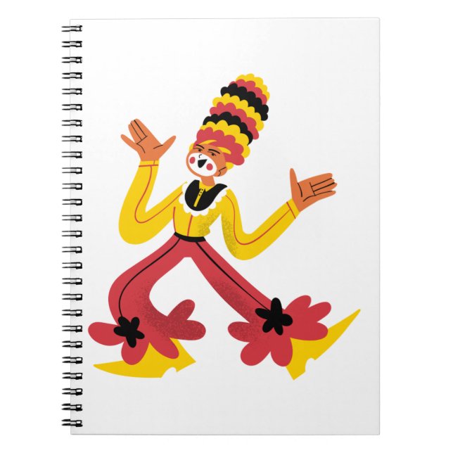 Carnival Festival Theme cute Joker Design Notebook (Front)
