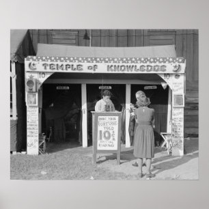 Carnival Fortune Teller, 1938. Vintage Photo Poster