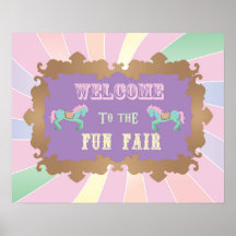 Carnival - Funfair -Pastel - Birthday - Sign