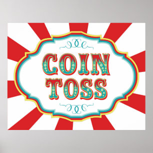 Carnival Game Sign Coin Toss