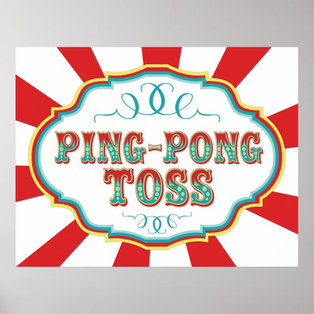 Carnival Game Sign Ping Pong Toss (Front)