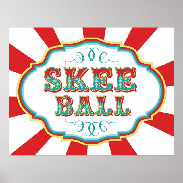 Carnival Game Sign Skee Ball (Front)