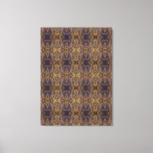 Carnival Glass Grass With Orange Mold Fungus tiled Canvas Print