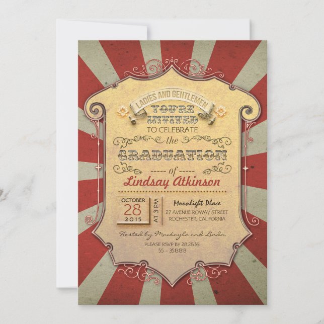 Carnival Graduation Invitation (Front)
