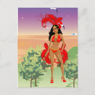 Carnival, Halloween or Beauty Pageant Postcard