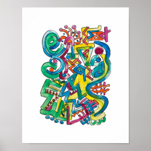 Carnival-Hand Painted Abstract Art Poster