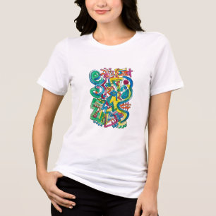 Carnival-Hand Painted Abstract Art Tri-Blend Shirt