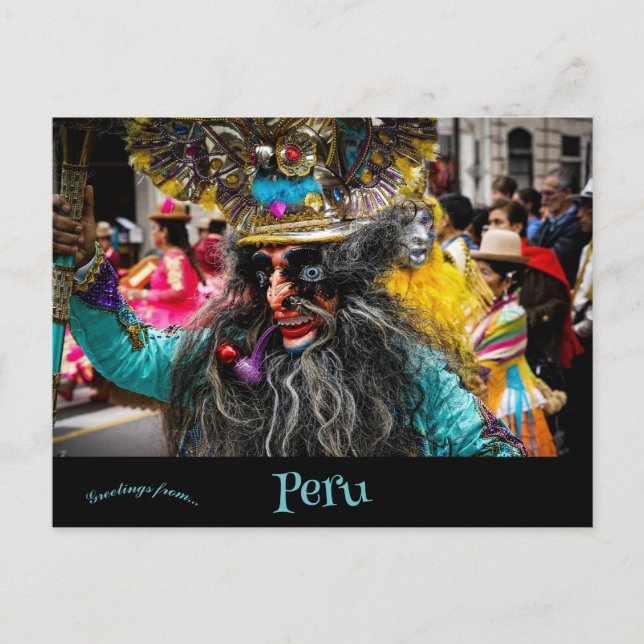 Carnival in Lima Peru Postcard (Front)