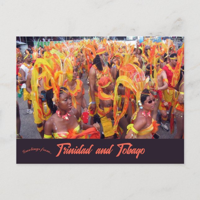Carnival in Trinidad and Tobago Postcard (Front)