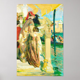 Carnival in Venice, Lucien Simon Poster