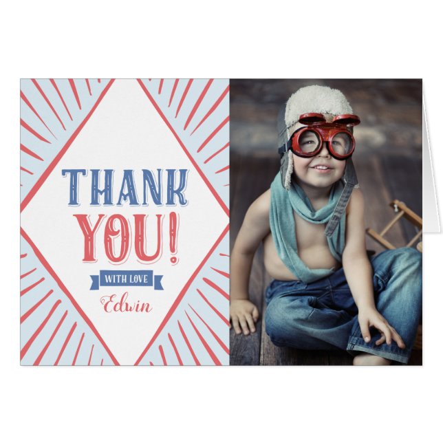 Carnival Kids Photo Thank You Folded (Front Horizontal)