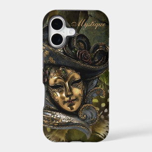 Carnival Mask-Green Damask iPhone 5 case