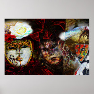 Carnival Mask Group Poster