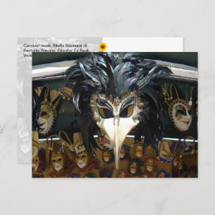 Carnival Mask, Venice, Italy – postcard