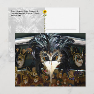 Carnival Mask, Venice, Italy – postcard