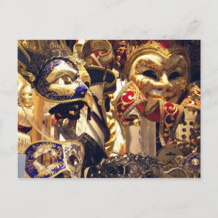 Carnival Mask Window Postcard