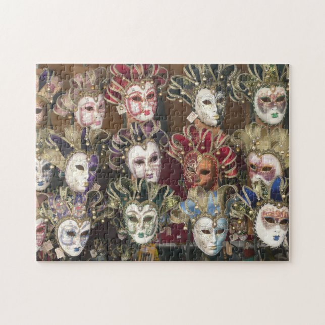 Carnival Masks at Italian Street Vendor Jigsaw Puzzle (Horizontal)